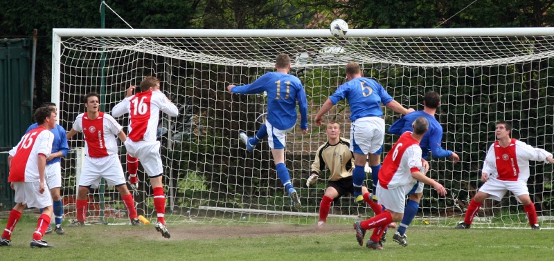 Michael Hendrick (11) scores for AC Azzurri
