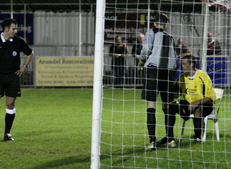 Kevin Clayton takes up a position at the far post
