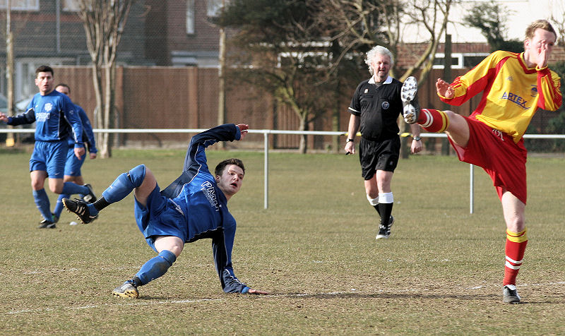 Ryan Morten tries a spectacular shot
