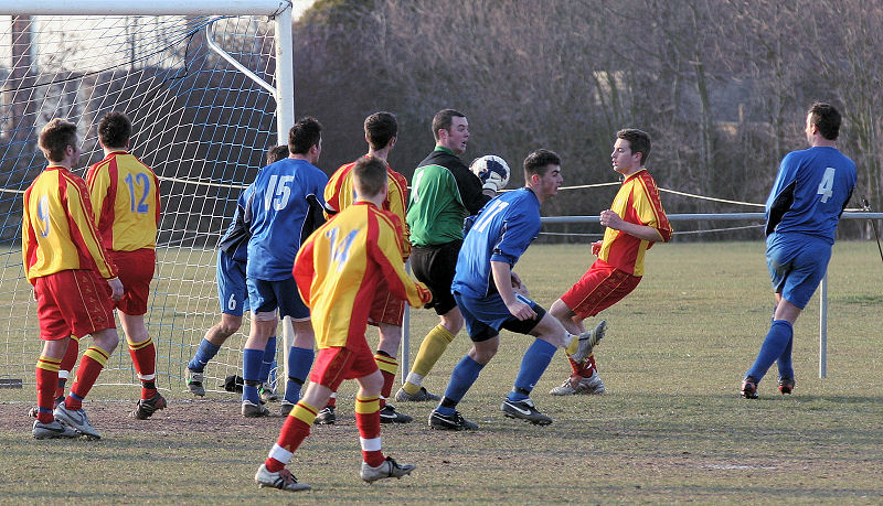 Andy McCarthy breaks up a Newhaven attack
