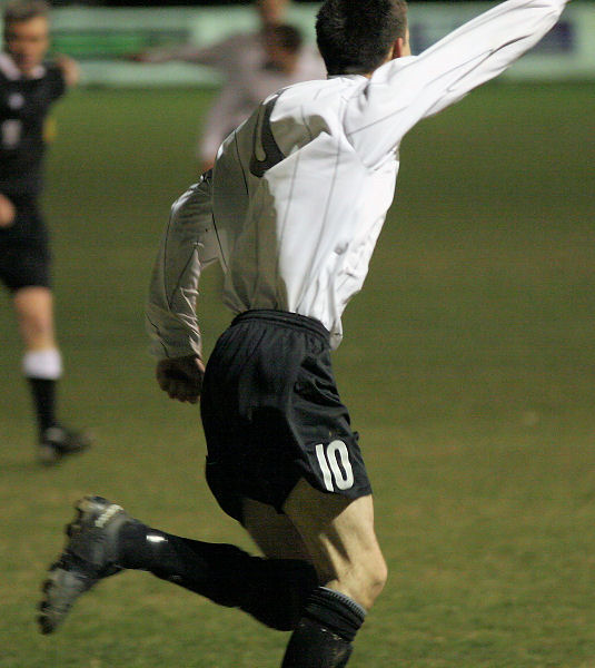 Sonny Banks gets the East Preston second goal ...
