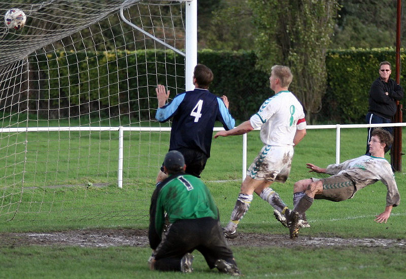 Michael Turvey (on the right) gives Chi the lead on 54 minutes
