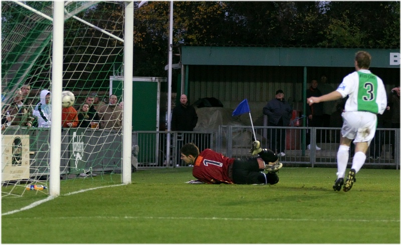 Dan Beck (out of shot) makes it 2-1 to The Rocks early in the 2nd half
