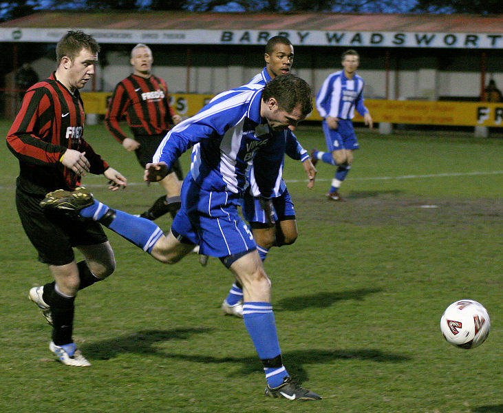 Kevin Joyce sees the ball out for a goal kick
