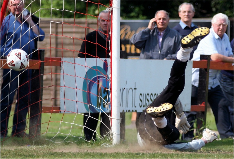 Steve Phillips is beaten by Liam Baitup's penalty
