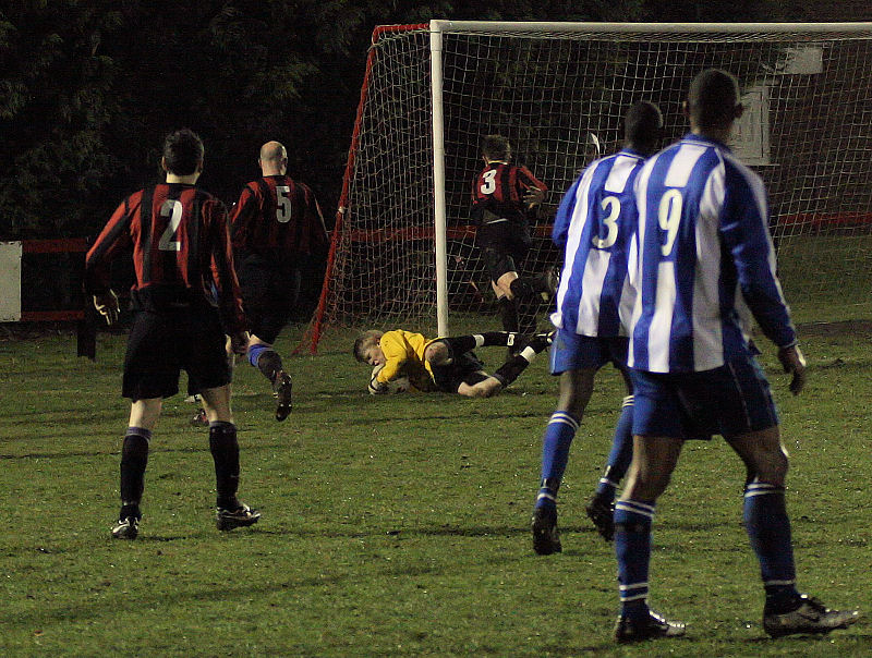 ...and Tom Rand gets the ball down by the post
