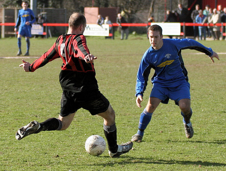 ... and crosses the ball into the box
