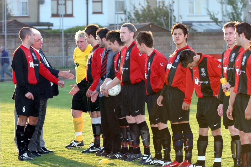 The teams and officials ...
