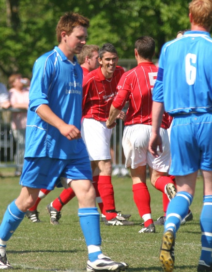 Jason Wimbleton celebrates his goal for Arundel
