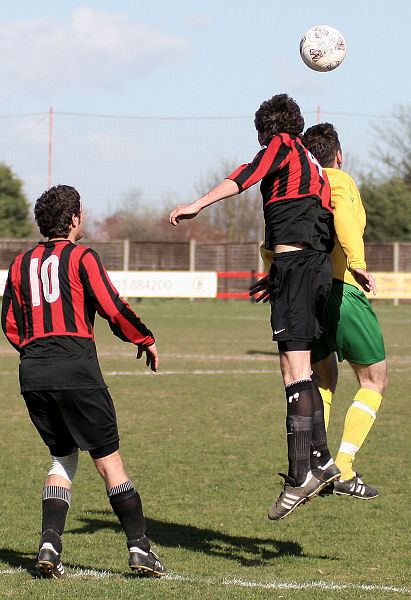 Chris Morrow heads away from Nick Barden
