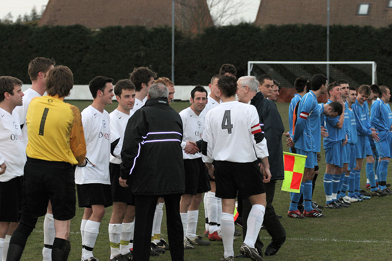 The Storrington and Shoreham teams are introduced to ...
