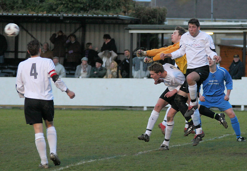 Neil Gledhill punches clear
