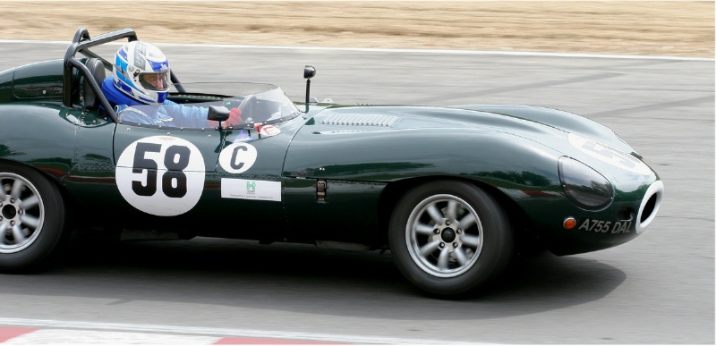 Jeremy Knight in the Jaguar D Type replica
