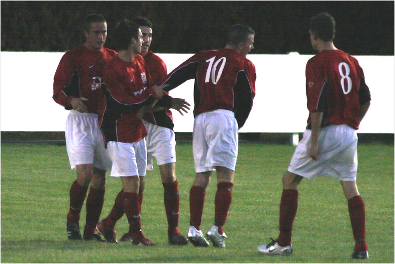 ... and celebrates with his team mates
