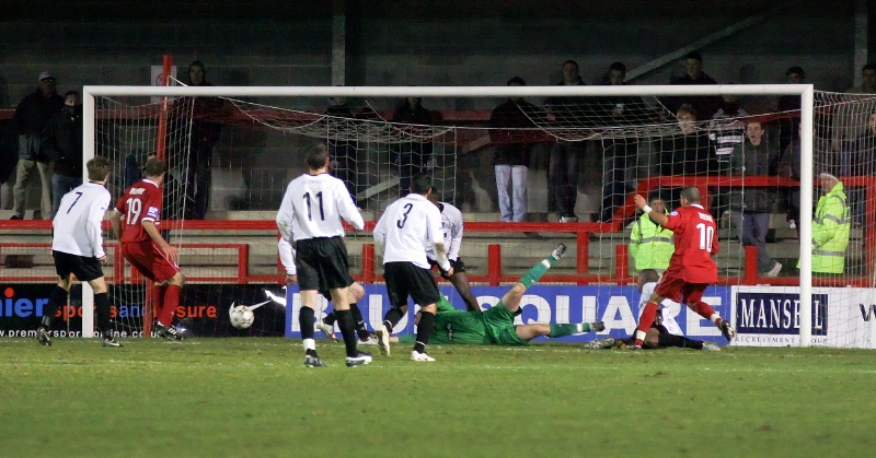 Magno Vieira (10) scores for Crawley Town
