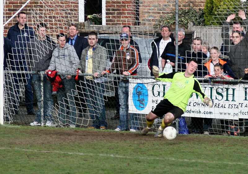 ... the 32nd penalty is missed and Rustington win the shoot out 12-11 ...
