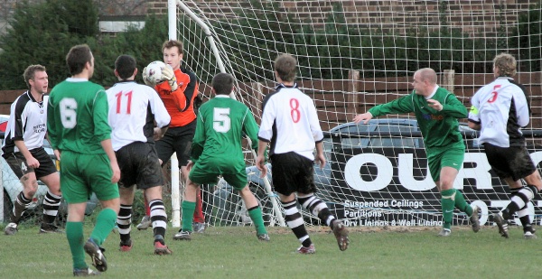 Rob McLelland grabs the ball
