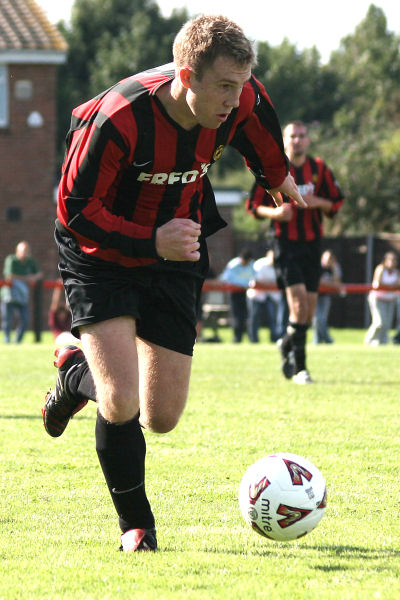 Danny Curd brings the ball away and eases the pressure
