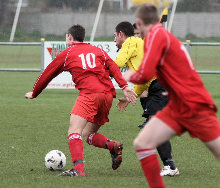 Matt Dean brings the ball away
