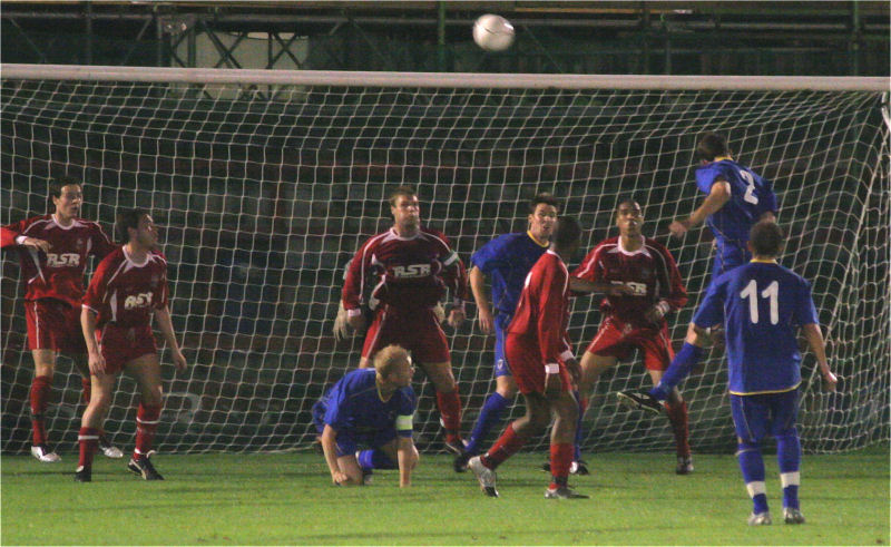 'Frankie' Howard heads just over the bar
