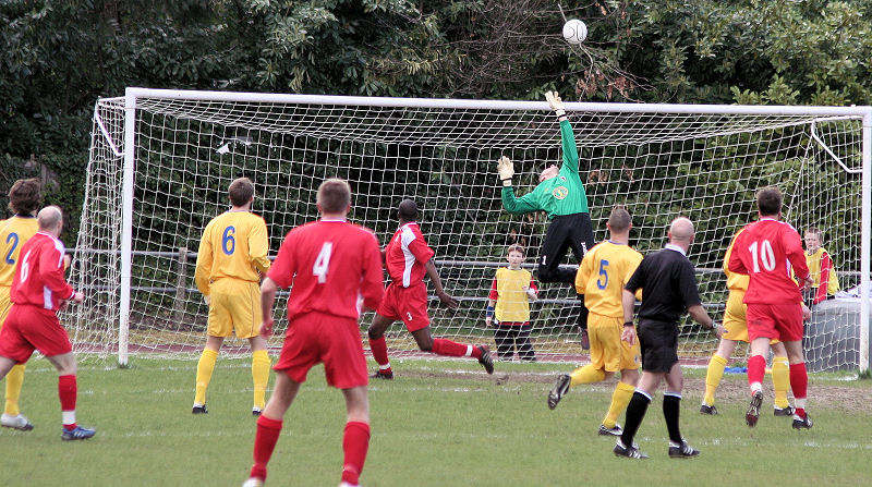 Andy Little makes a good save early on
