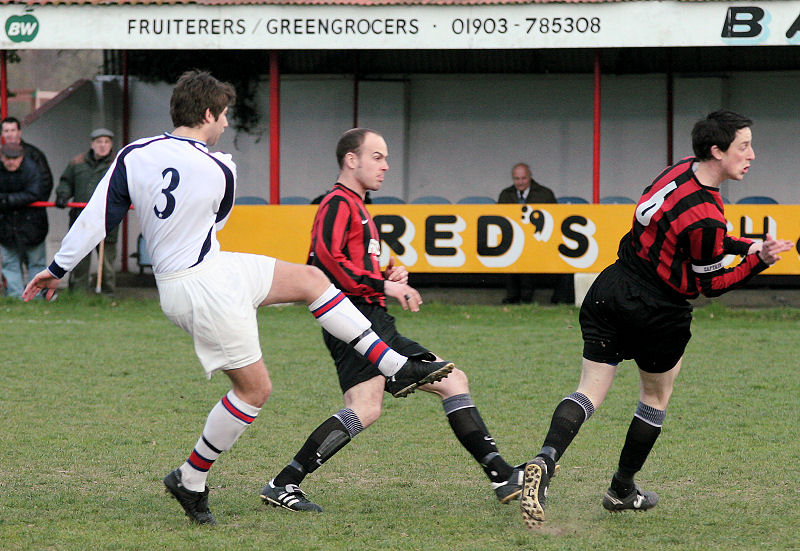 Andy Turner tries a shot from distance
