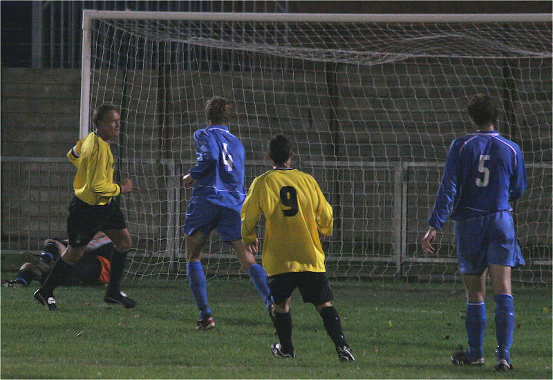 Littlehampton captain Gary Young levels the scores from the penalty spot
