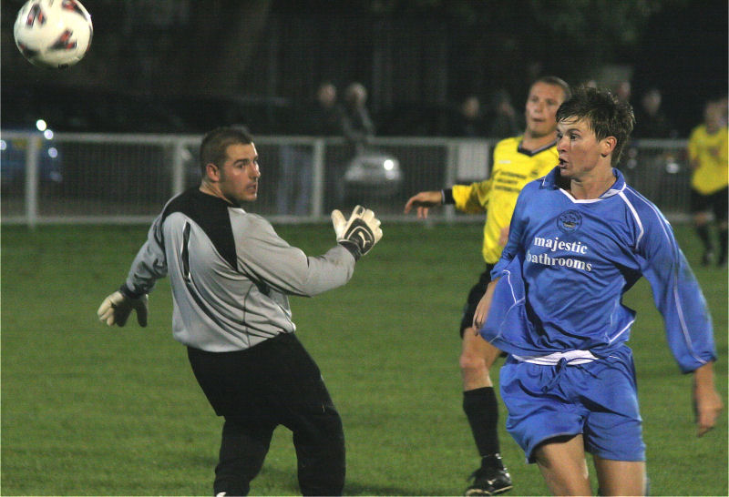 Owen Callaghan puts Shoreham 2-1 up ...
