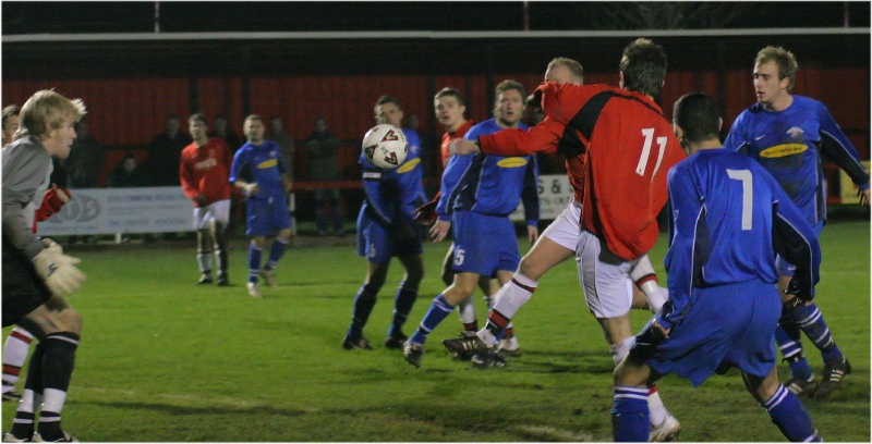 Jonas Templeman and Matt Axell charge through the East Preston defence
