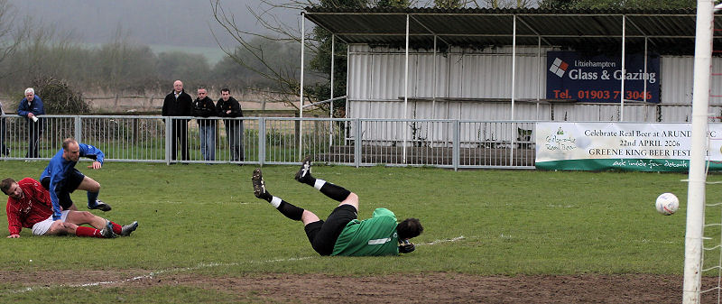 Ben O'Connor saves from Darren Annis
