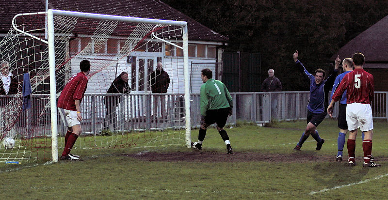Pete Christodoulou pulls one back for Wick on half time
