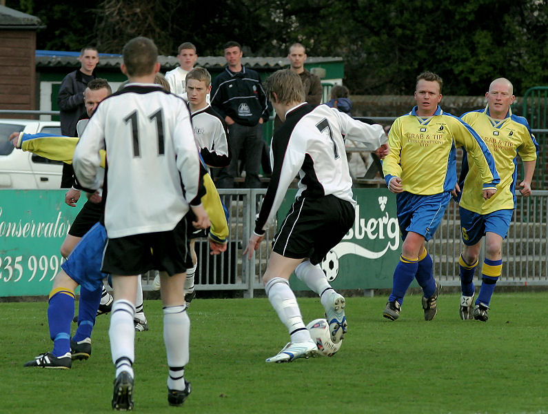 Jamie Atterwell strikes the opening goal for Angmering on 4 minutes 
