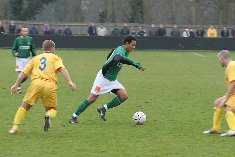 Wes Harrison cuts in between Mark Jones and Ryan Gray
