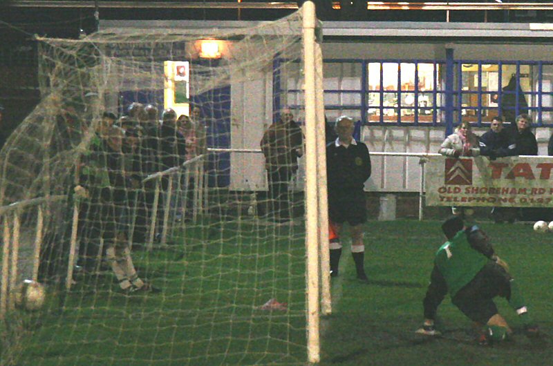 Adam Hunt's penalty for Wick finds the back of the net
