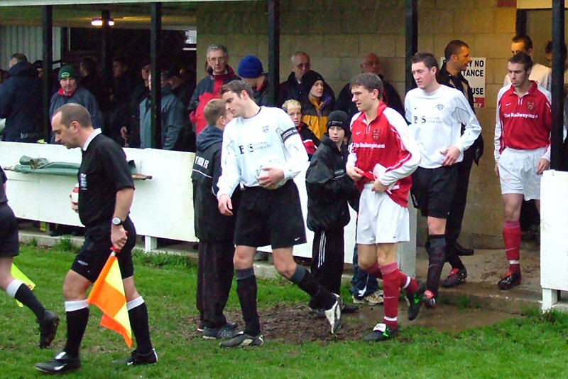 The teams take the field
