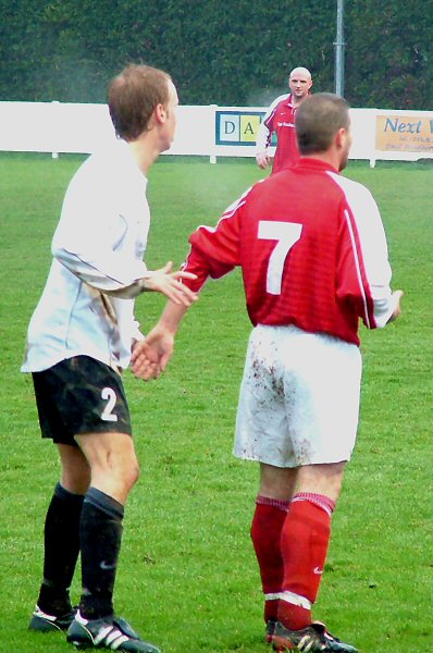 Dave Hall (2) sticks with Glyn Jones (7)
