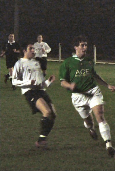 Joe Leggatt scores Pagham's first goal
