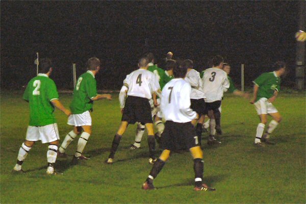 Crowded area includes Pagham's Danny Towers (2), Jordan Willis (8) and Brett Forden (4) and East Preston's Jim Smith (4), Chris Hibberd (7) and Josh Sutcliffe (3)
