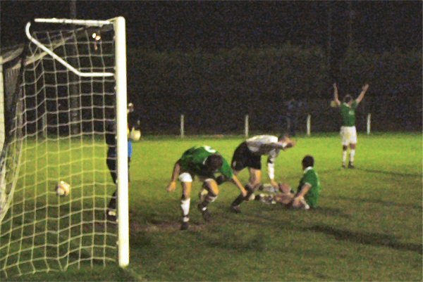 Jim Smith gets East Preston's 3rd goal
