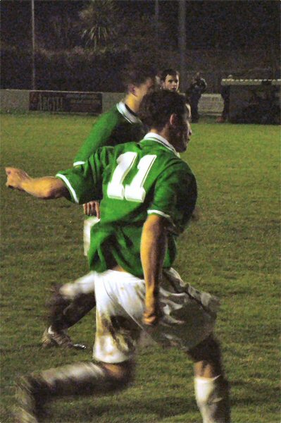Darren Akmenkalns goes close for Pagham
