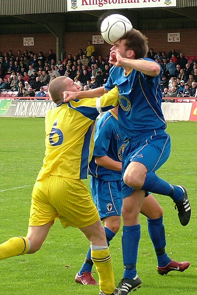 The ball takes some punishment
