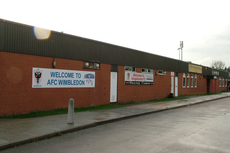 Back of main stand, entrances to bars and offices
