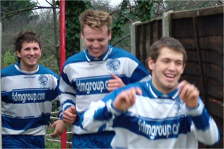 The Saltdean players run out
